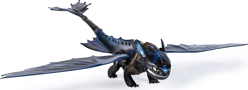 DreamWorks Dragons: Giant Fire Breathing Toothless - 20-Inch Dragon with Fire Breathing Effects and Bioluminescent Color Toys & Games Spin Master