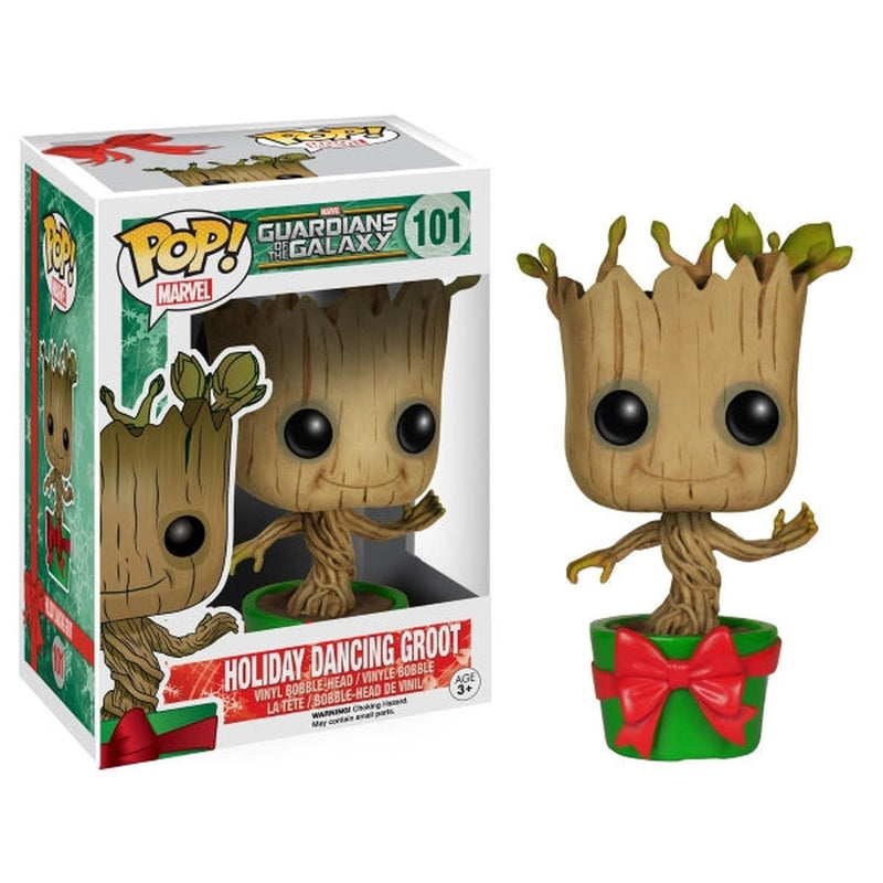 Funko POP! Marvel: Guardians of the Galaxy - Holiday Dancing Groot Vinyl Bobble-head #101 Toys & Games Funko