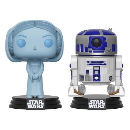 Funko POP! Star Wars: Holographic Princess Leia + R2-D2 - SDCC Exclusive Toys & Games Funko