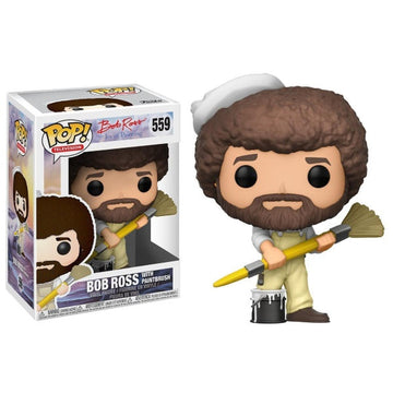 Funko POP! Television - The Joy of Painting: Bob Ross with Paintbrush Vinyl Figure Toys & Games Funko