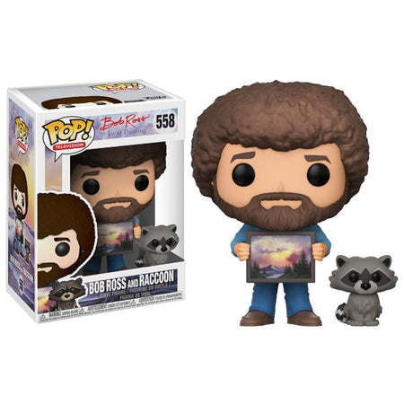 Funko POP! Television - The Joy of Painting: Bob Ross with Raccoon Vinyl Figure #558 Toys & Games Funko