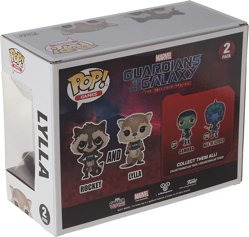 Funko Pop! Games: Marvel Guardians of The Galaxy Telltale Series - Rocket & Lylla Vinyl Bobble-heads Toys & Games Funko