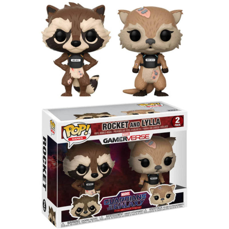 Funko Pop! Games: Marvel Guardians of The Galaxy Telltale Series - Rocket & Lylla Vinyl Bobble-heads Toys & Games Funko