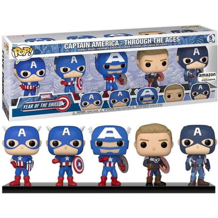 Funko POP! Marvel: Year of The Shield - Captain America Through The Ages - 5 Pack Toys & Games Funko