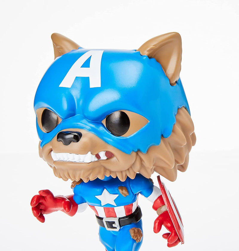 Funko POP! Marvel: Year of The Shield - Capwolf Vinyl Bobble-Head - Amazon FunKon Exclusive Toys & Games Funko