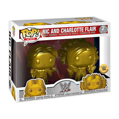 Funko POP! WWE: Ric and Charlotte Flair Gold Vinyl Figures - 2-Pack Toys & Games Funko