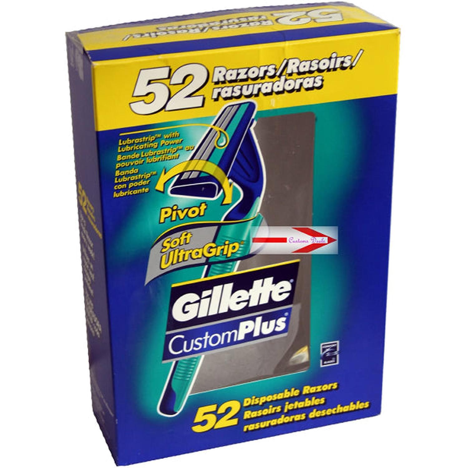 Gillette CustomPlus Disposable Razors 52 Pack [Personal Care] Shopville