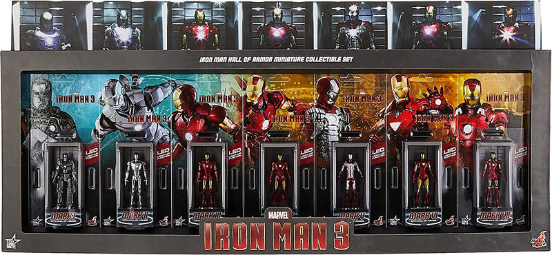 Hot Toys Iron Man 3 Iron Man Hall of Armor Minature Collectible - 7-Piece Set Toys & Games Hot Toys