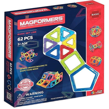 Magformers: Basic Set Line - 62 Pieces Toys & Games Magformers