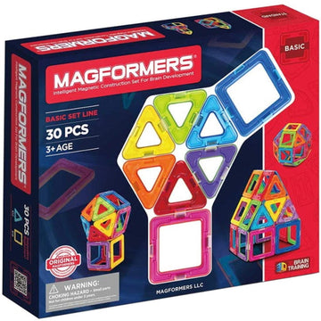 Magformers: Basic Set Line - 30 Pieces Toys & Games Magformers
