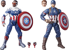 Marvel Legends Series: Captain America 2-Pack Steve Rogers Sam Wilson MCU 6-Inch Figures Toys & Games Hasbro