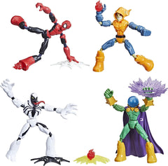 Marvel Spider-Man Bend and Flex Figure 4-Pack - Spider-Man and Anti-Venom Vs. Marvel's Mysterio and Hobgoblin Toys & Games Hasbro