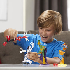 Marvel Spider-Man Bend and Flex Figure 4-Pack - Spider-Man and Anti-Venom Vs. Marvel's Mysterio and Hobgoblin Toys & Games Hasbro