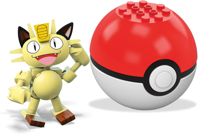 MEGA Pokemon: Meowth - 30 Piece Building Kit Toys & Games Mattel