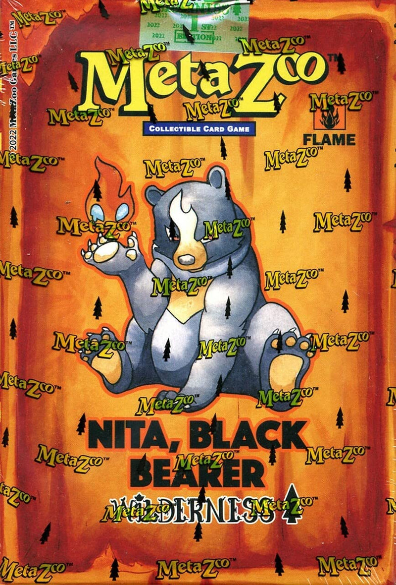 MetaZoo: Cryptid Nation TCG - Wilderness 1st Edition Theme Deck - Nita, Black Bearer Card Game MetaZoo