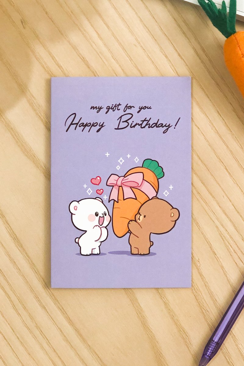 Milk Mocha Bear: My Gift for You Birthday Card House & Home Milk Mocha Bear