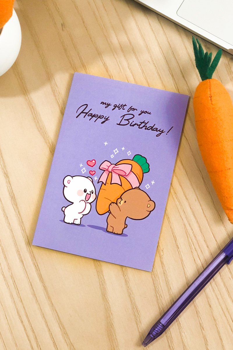 Milk Mocha Bear: My Gift for You Birthday Card House & Home Milk Mocha Bear