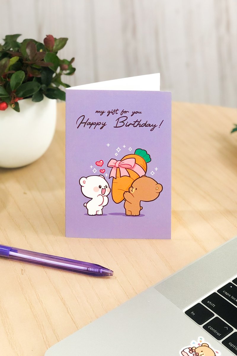 Milk Mocha Bear: My Gift for You Birthday Card House & Home Milk Mocha Bear