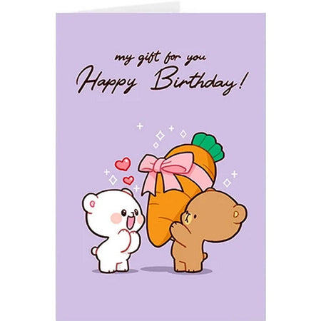 Milk Mocha Bear: My Gift for You Birthday Card House & Home Milk Mocha Bear