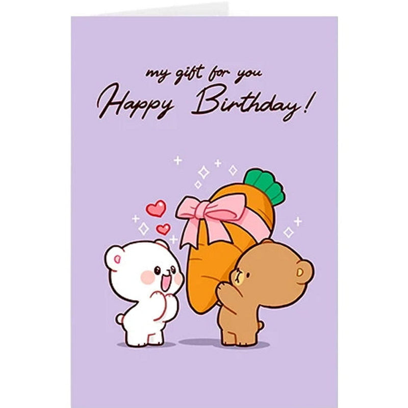 Milk Mocha Bear: My Gift for You Birthday Card House & Home Milk Mocha Bear