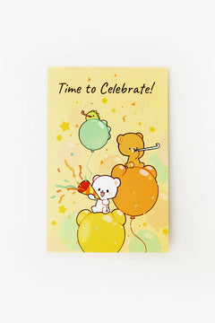 Milk Mocha Bear: Time to Celebrate Greeting Card House & Home Milk Mocha Bear