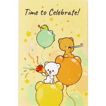 Milk Mocha Bear: Time to Celebrate Greeting Card House & Home Milk Mocha Bear