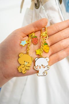 Milk Mocha Bear: Mocha Enamel Keychain House & Home Milk Mocha Bear