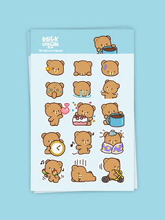 Milk Mocha Bear: Mocha's Dailies Sticker Pack House & Home Milk Mocha Bear