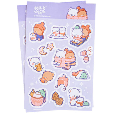 Milk Mocha Bear: Winter Fun Sticker Pack House & Home Milk Mocha Bear