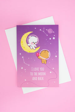 Milk Mocha Bear: Valentine's Day Card - To the Moon and Back House & Home Milk Mocha Bear