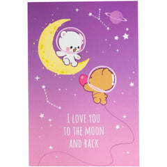 Milk Mocha Bear: Valentine's Day Card - To the Moon and Back House & Home Milk Mocha Bear