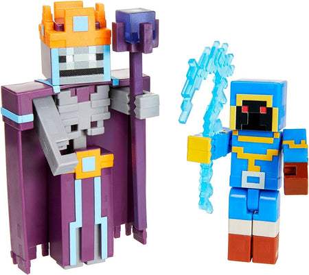 Minecraft Dungeons Stax vs Skeleton Necromancer Figures Toys & Games Mattel