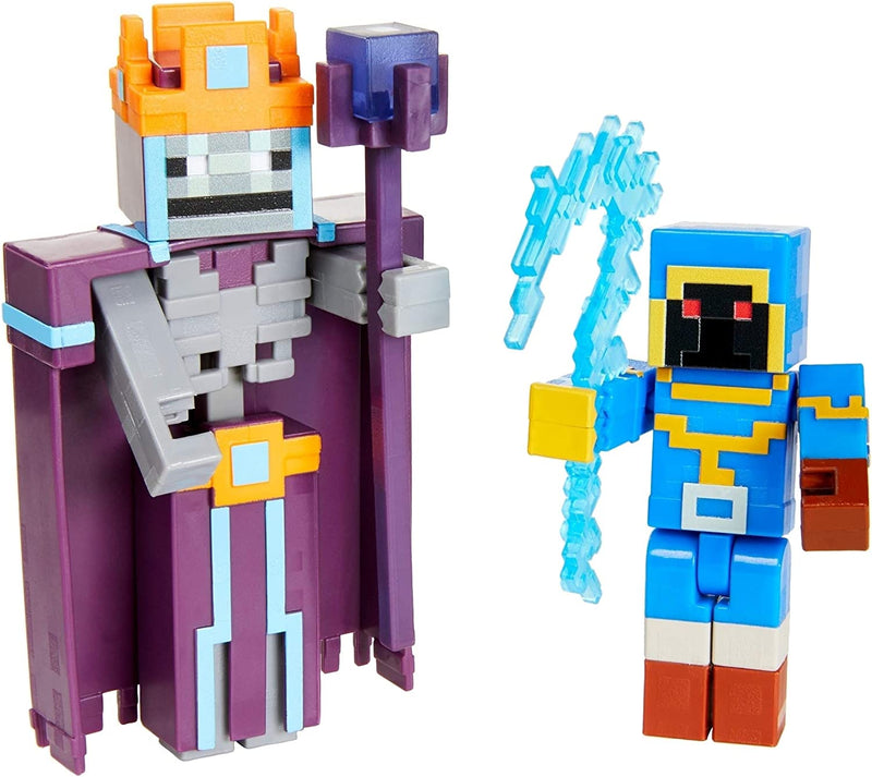 Minecraft Dungeons Stax vs Skeleton Necromancer Figures Toys & Games Mattel