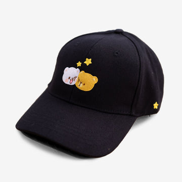 Milk Mocha Bear: Black Star Cap Hats Milk Mocha Bear
