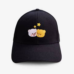 Milk Mocha Bear: Black Star Cap Hats Milk Mocha Bear