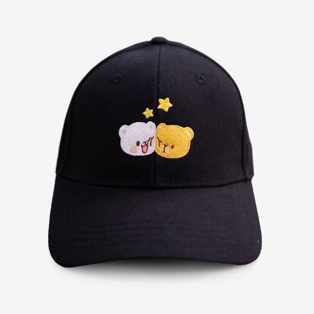 Milk Mocha Bear: Black Star Cap Hats Milk Mocha Bear
