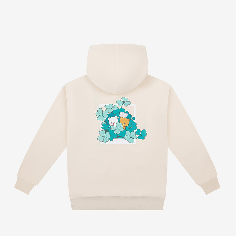 Milk Mocha Bear: Beige Clover Snapshot Hoodie Hoodies Milk Mocha Bear