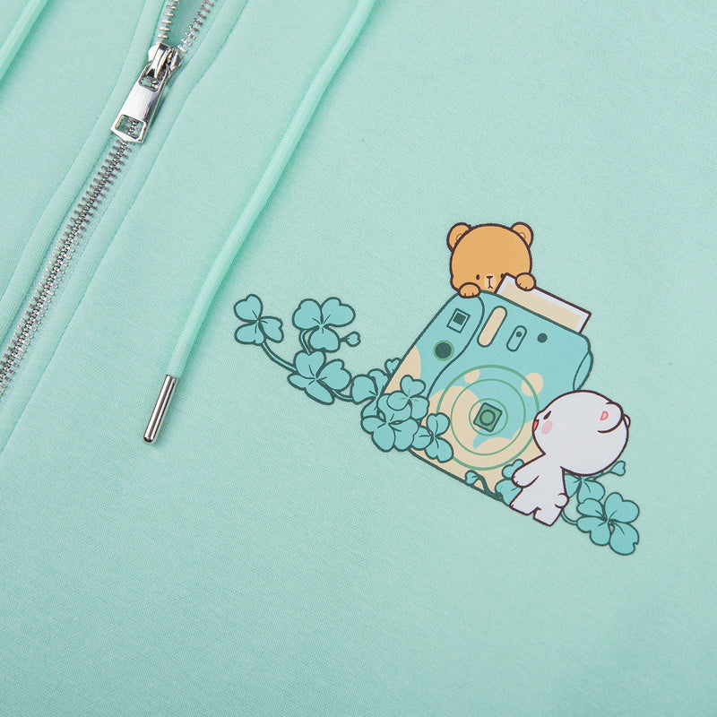 Milk Mocha Bear: Green Clover Snapshot Hoodie Hoodies Milk Mocha Bear