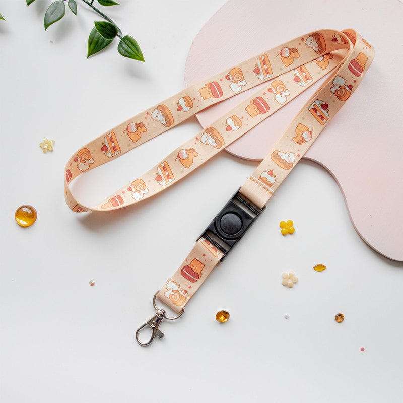 Milk Mocha Bear: Fluffy Delights Lanyard Lanyards Milk Mocha Bear