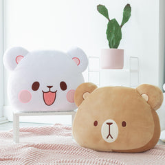 Milk Mocha Bear: Mocha Head Cushion Home Decor Milk Mocha Bear