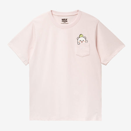 Milk Mocha Bear: Pocket Milk T-Shirt T-Shirts Milk Mocha Bear Pink XS
