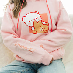 Milk Mocha Bear: Pink Smooch Hoodies Hoodies Milk Mocha Bear