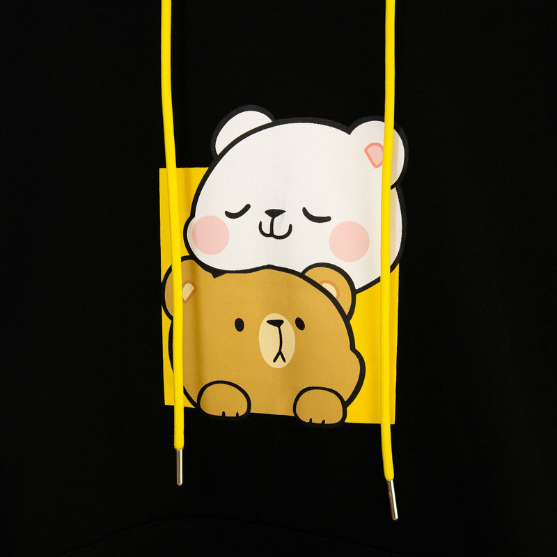 Milk Mocha Bear: Black Snuggle Hoodie Hoodies Milk Mocha Bear