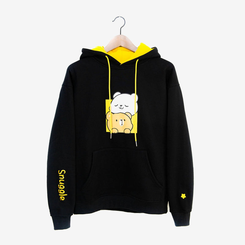 Milk Mocha Bear: Black Snuggle Hoodie Hoodies Milk Mocha Bear XS
