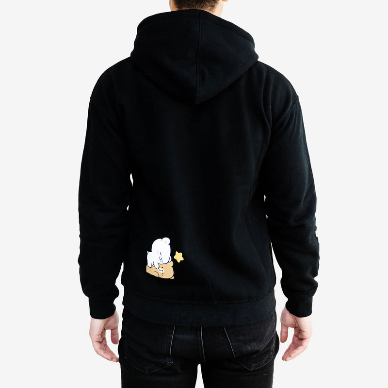 Milk Mocha Bear: Black Snuggle Hoodie Hoodies Milk Mocha Bear
