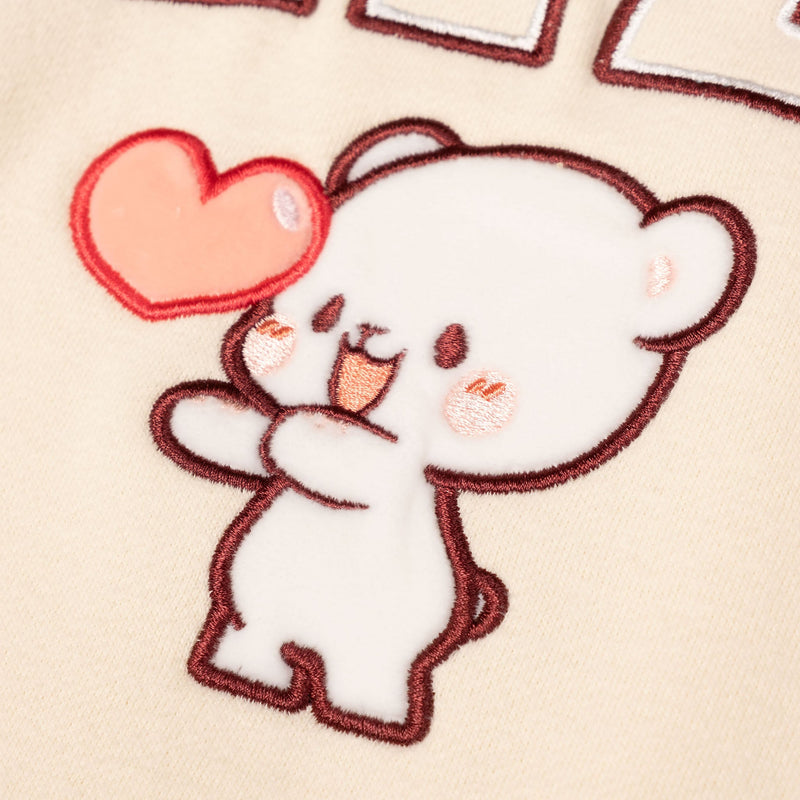 Milk Mocha Bear: Milk Varsity Crewneck Crewnecks Milk Mocha Bear