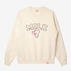 Milk Mocha Bear: Milk Varsity Crewneck Crewnecks Milk Mocha Bear XS