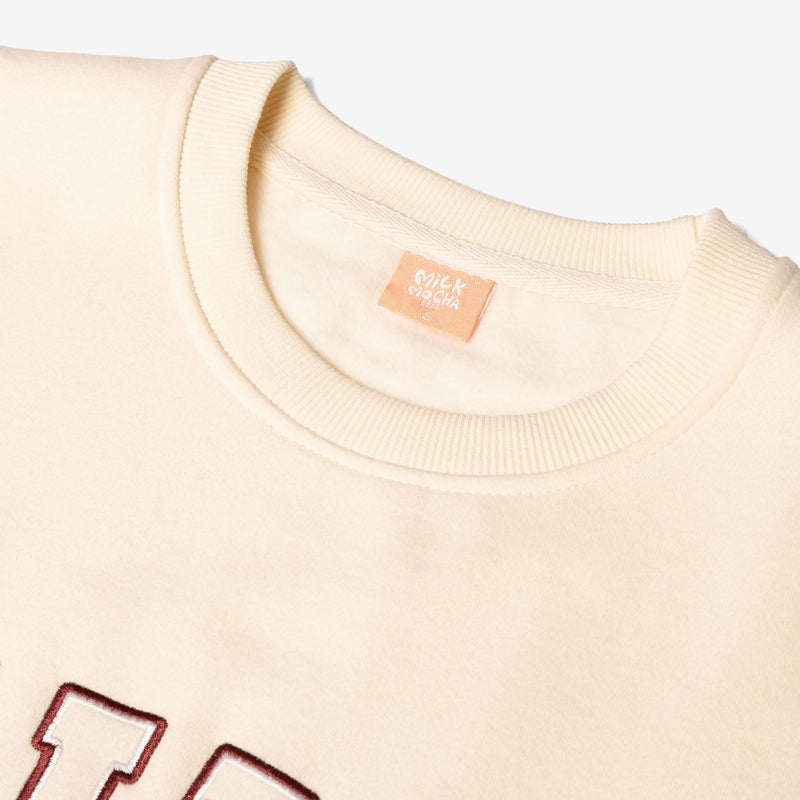 Milk Mocha Bear: Milk Varsity Crewneck Crewnecks Milk Mocha Bear