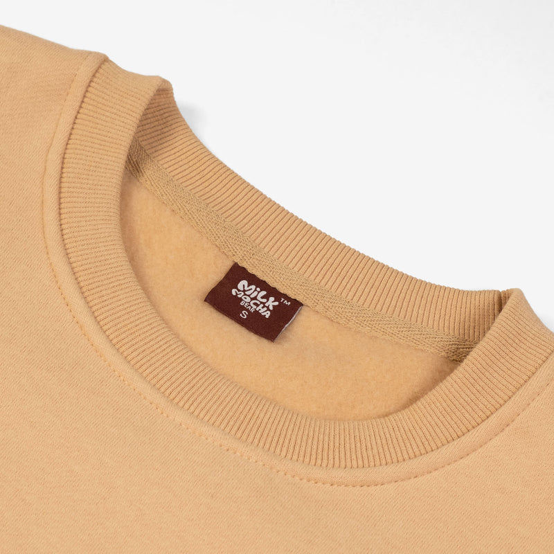 Milk Mocha Bear: Mocha Varsity Crewneck Crewnecks Milk Mocha Bear
