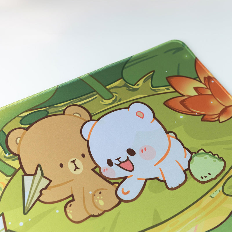 Milk Mocha Bear: Pond Adventure Desk Mat Home Decor Milk Mocha Bear